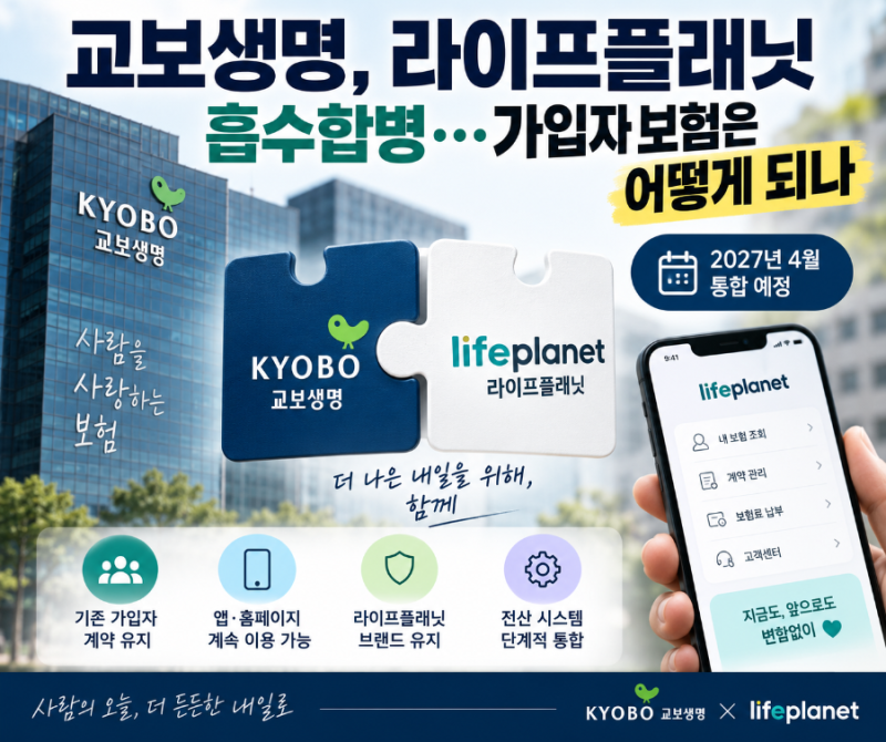 교보생명, 라이프플래닛 흡수합병…가입자 보험은 어떻게 되나
