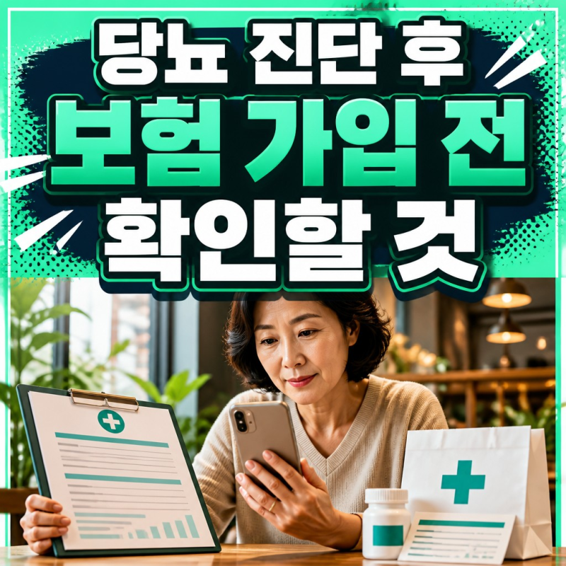 당뇨 진단 후 보험 가입 전 체크리스트