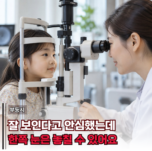 부등시, 아이가 불편하다고 말하지 않을 수도 있습니다... 시력검사가 중요한 이유