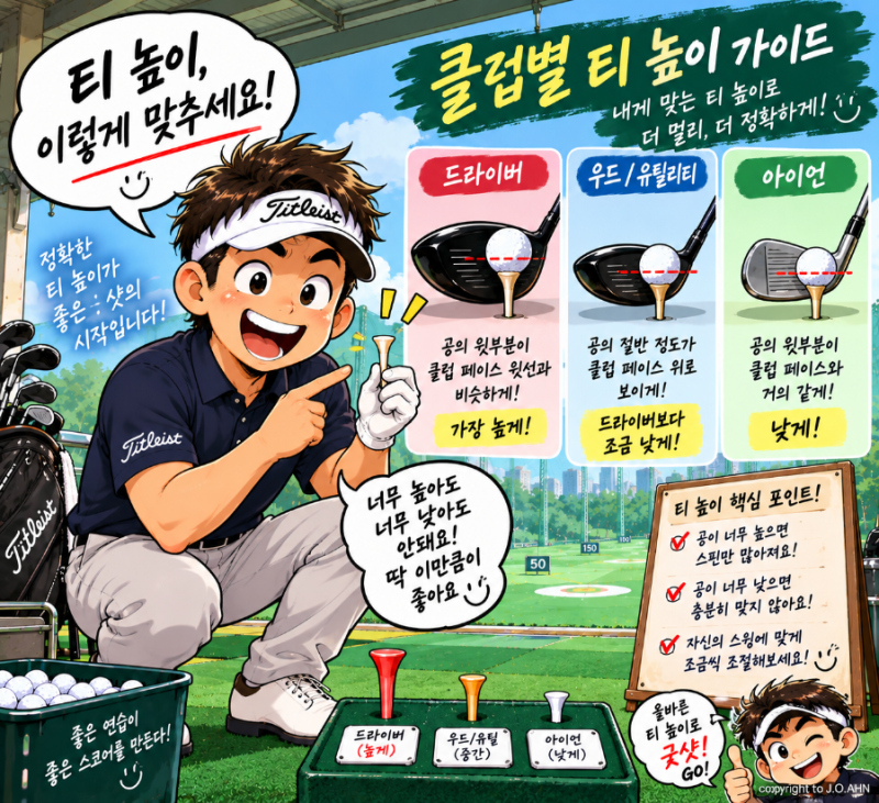 백돌이 탈출 프로젝트 / 초보 골퍼에게 알맞은 티높이 정하는 방법