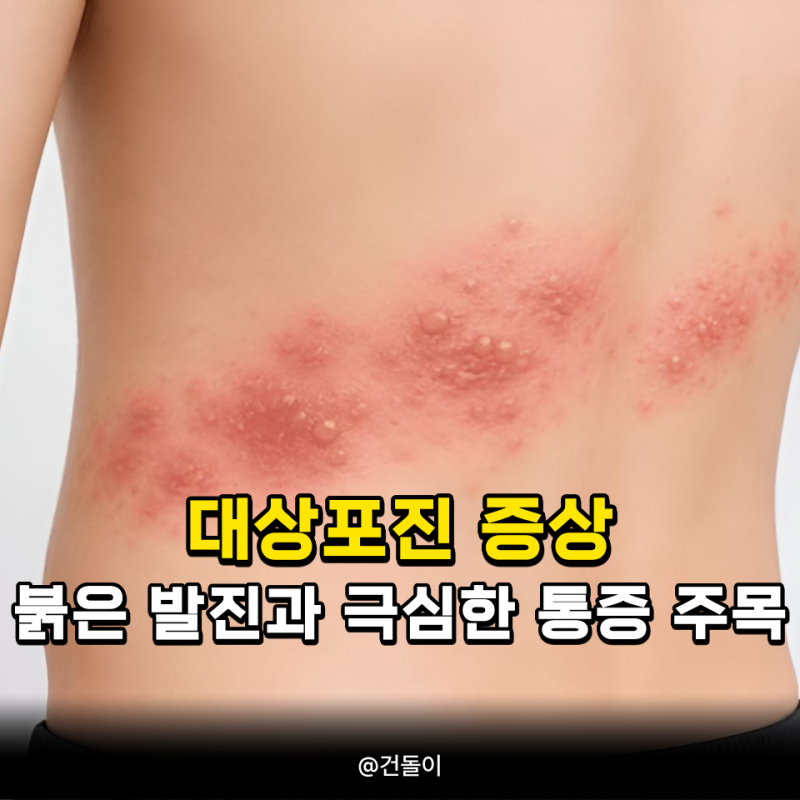 대상포진 증상 붉은 발진과 극심한 통증 주목
