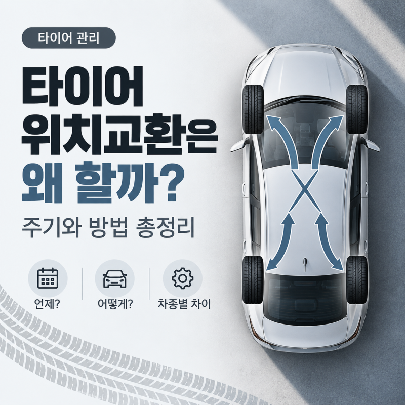 타이어 위치교환은 왜 할까, 앞뒤 바꾸는 주기와 방법 총정리