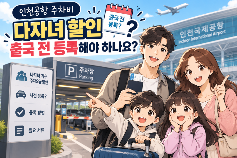 인천공항 주차비 다자녀 할인 출국 전 반드시 등록해야 할까?