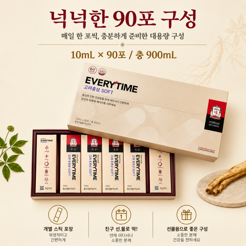 정관장 홍삼정 에브리타임 소프트 90포 구매 전 꼭 알아야하는 옵션과 가격