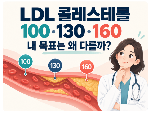 LDL 콜레스테롤 정상수치 100·130·160, 내 목표는 왜 다를까?