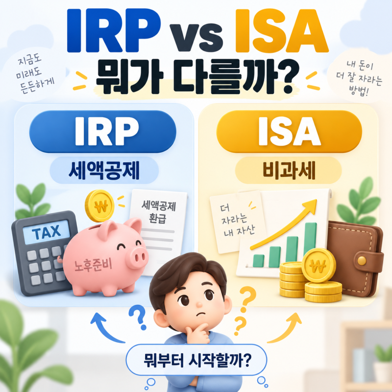 연말정산은 IRP, 투자 절세는 ISA?｜헷갈리는 차이 한 번에 정리