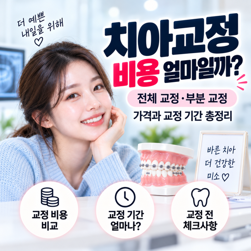 치아교정 비용 얼마일까? 전체 교정·부분 교정 가격과 교정 기간 총정리