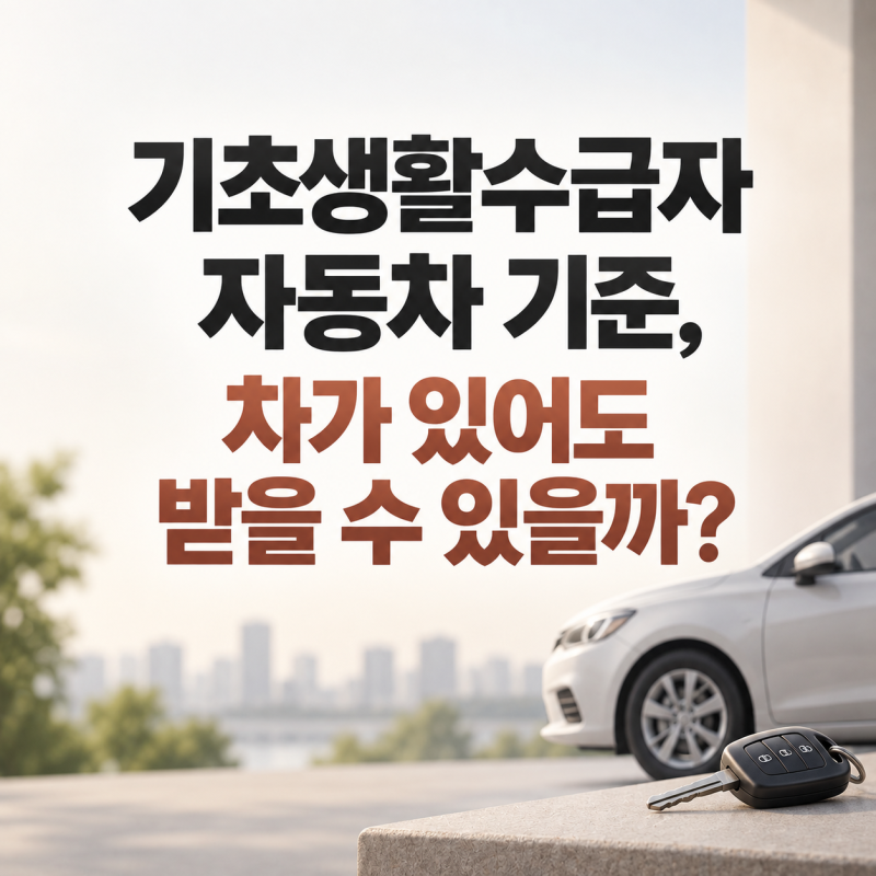 기초생활수급자 자동차 기준, 차가 있어도 받을 수 있을까?