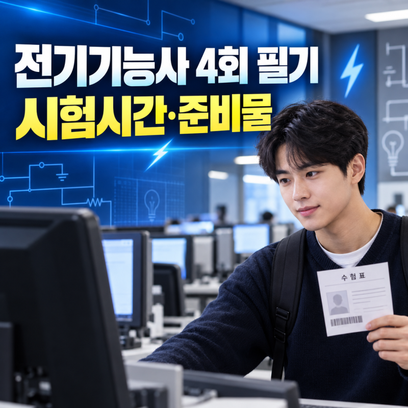 2026 전기기능사 시험시간｜4회 필기 준비물·입실 전 꼭 확인할 것