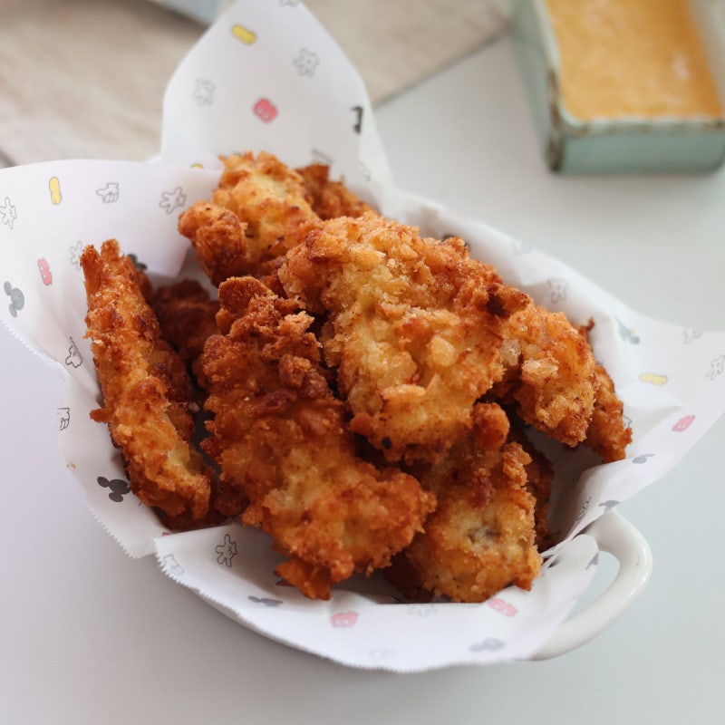 닭안심 치킨텐더 만들기 식빵 빵가루로 바삭하게 타코마요 소스 레시피