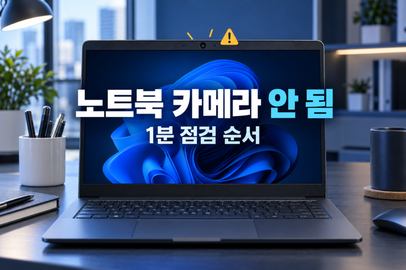 노트북 카메라 안 됨｜0xA00F4244 1분 해결