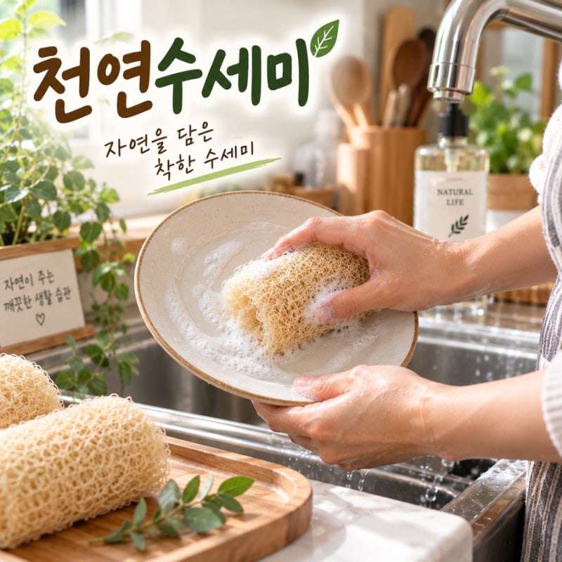 천연수세미 만들기와 사용법