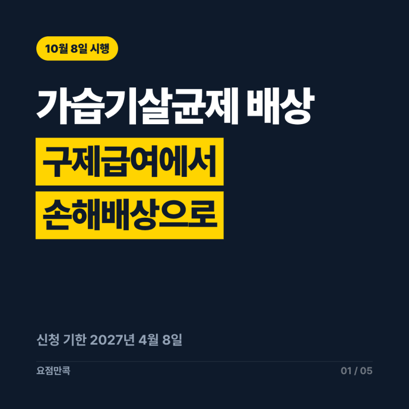 가습기살균제 배상 신청 기한과 대상, 배상 항목