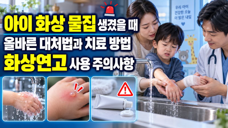 아이 화상 물집 생겼을때 대처법과 올바른 아이 화상 치료 방법 및 주의해야 할 아이 화상연....
