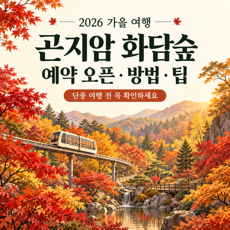 광주 곤지암 화담숲 예약 오픈 날짜, 방법, 팁 총정리