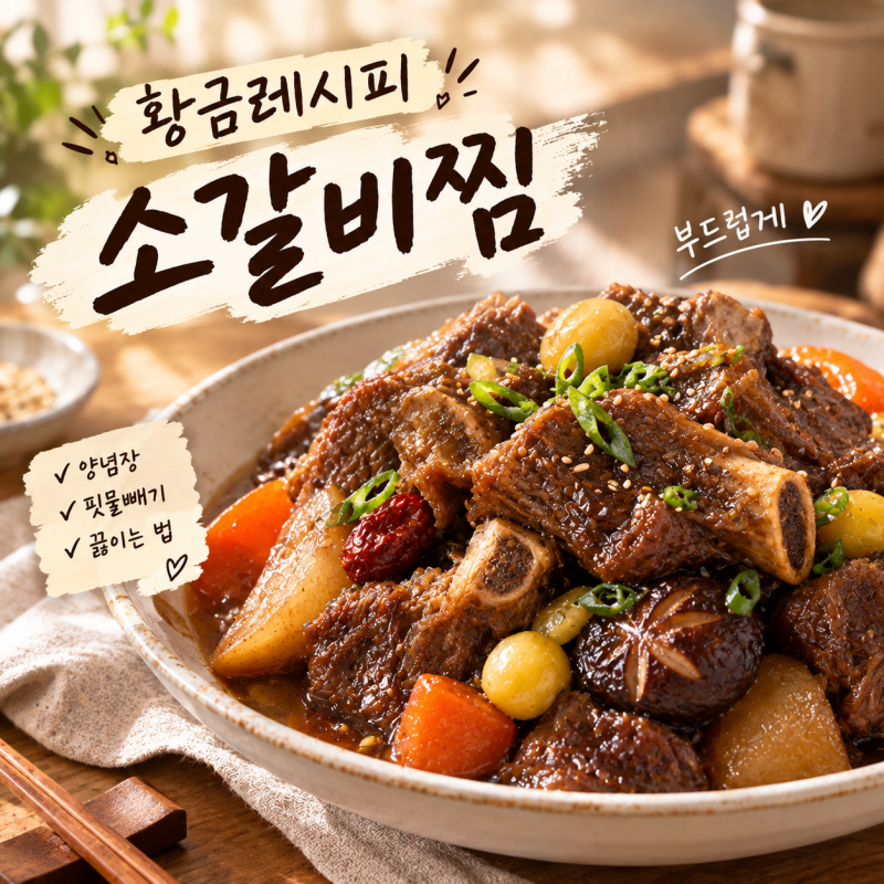 소갈비찜 황금레시피! 양념장 비율부터 핏물빼기·부드럽게 만드는 법까지