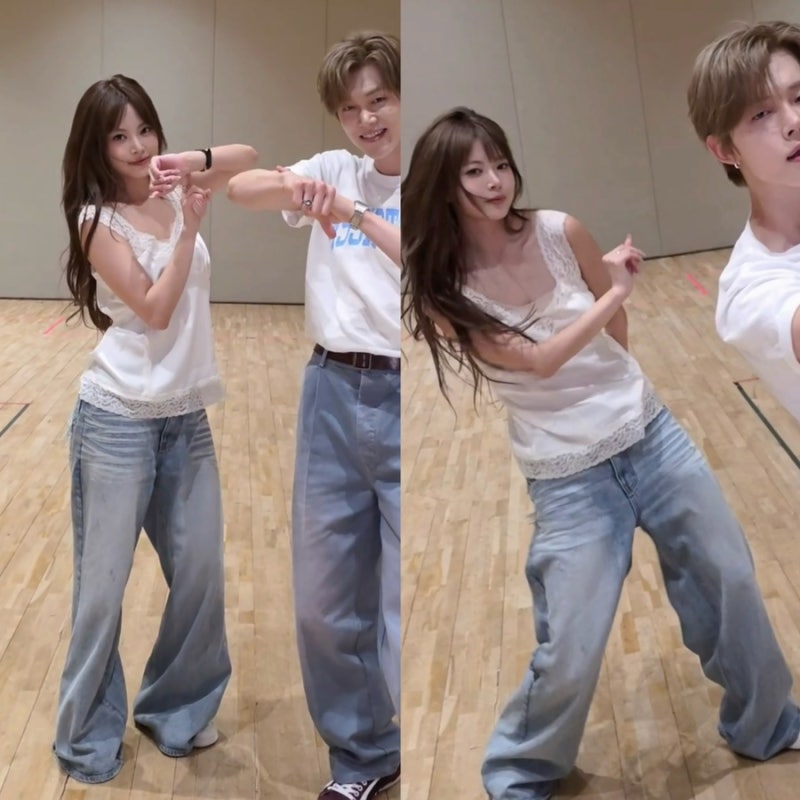 LE SSERAFIM's Hong Eunchae: Sleeveless Blouse and Jeans Combo in a Dance Reel!