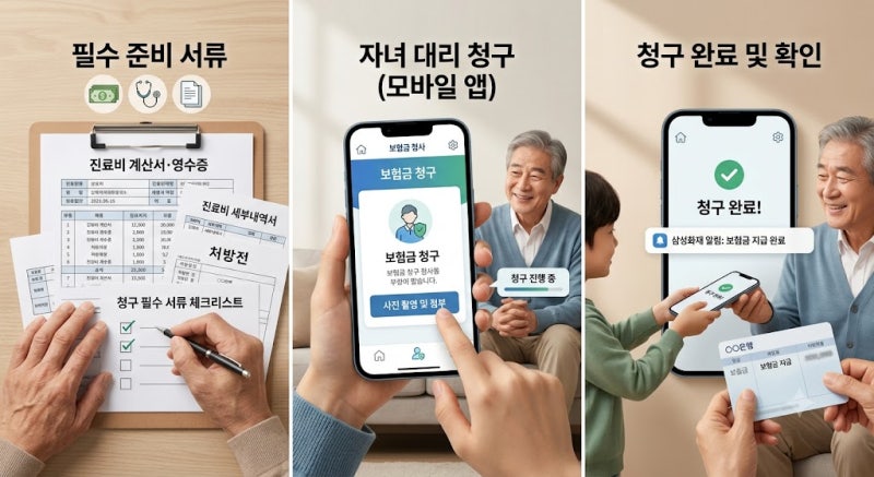 부모님 실비보험 청구 방법 총정리 (서류, 자녀 대리 청구, 모바일 앱)