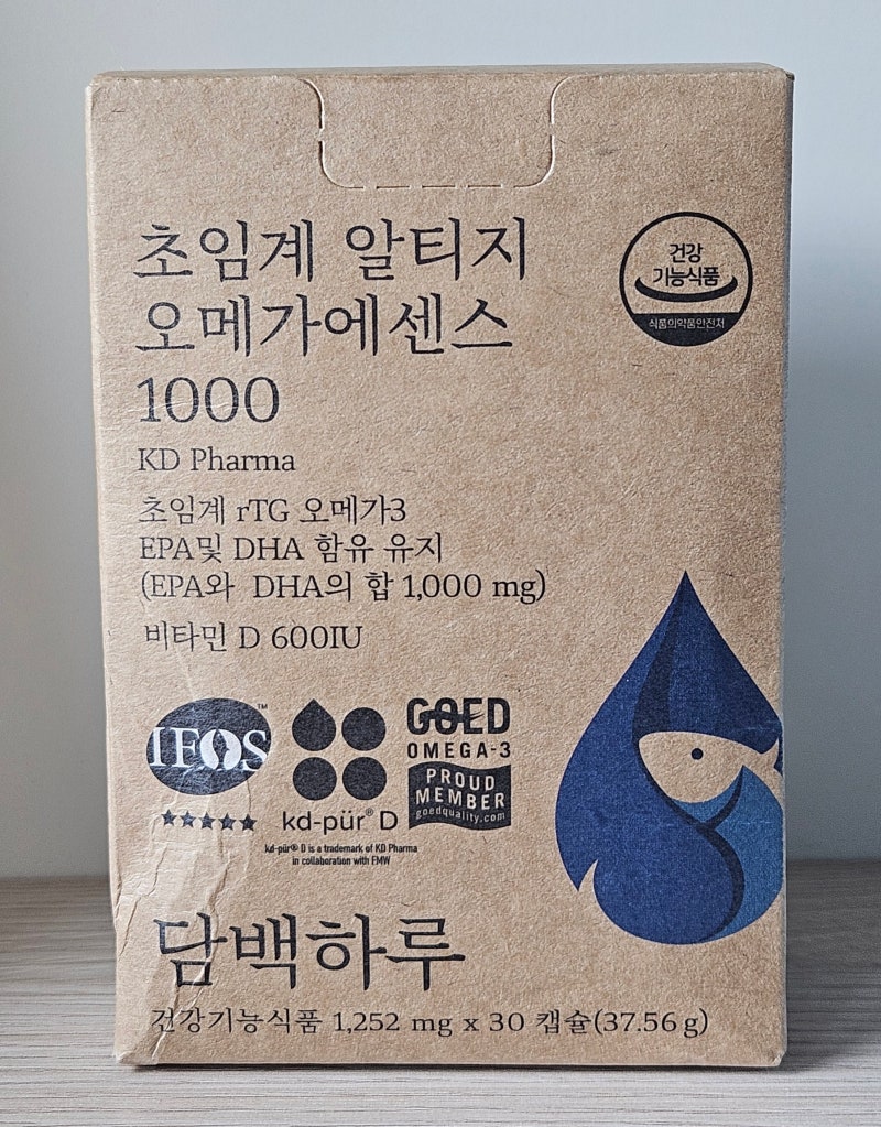초임계 rTG 오메가3 비교, 담백하루 트루엔 고려은단
