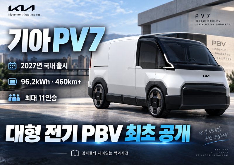 기아 PV7 총정리｜출시일·주행거리·가격·카고·패신저 제원
