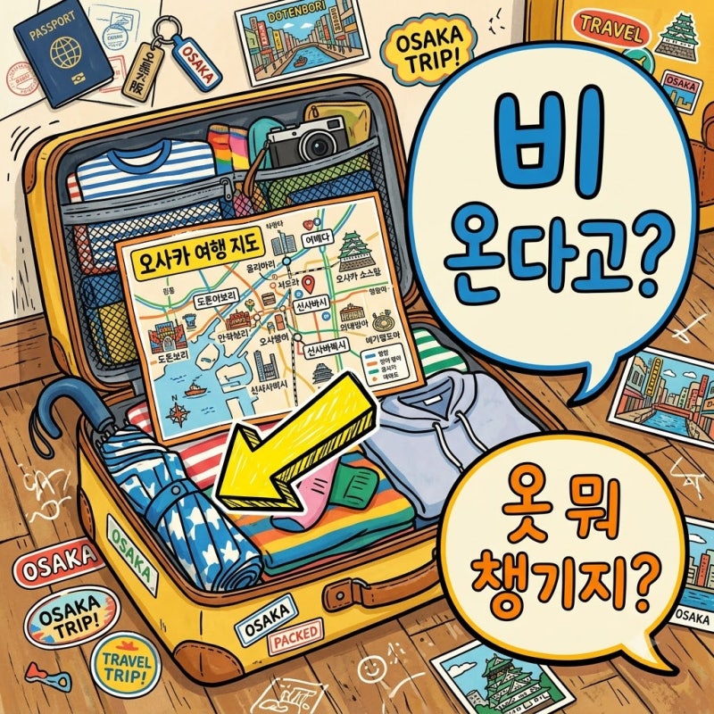 오사카 날씨 9월 중순 예보, 비 소식과 30도 더위 사이 최적의 옷차림은?