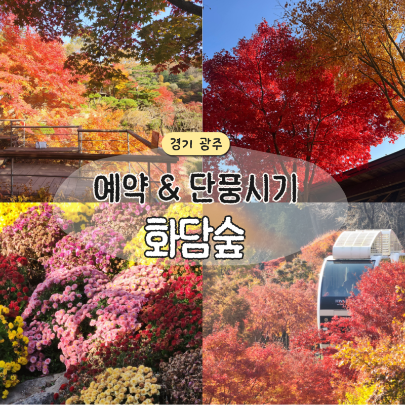 광주 곤지암 화담숲 단풍시기 예매 예약방법 소요시간