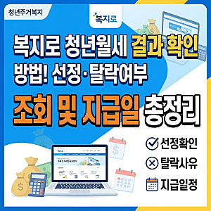 복지로 청년월세 결과 확인 방법! 선정ㆍ탈락여부 조회 및 지급일 총정리