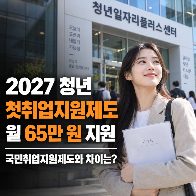 2027 청년 첫취업지원제도 신설, 국민취업지원제도와 차이·월 65만 원 조건