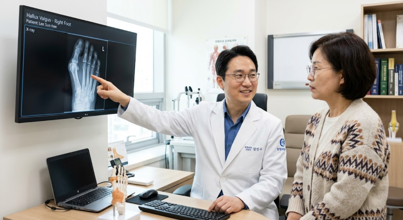 [정형외과 전문의] 엄지발가락 뼈 튀어나옴 통증, 무지외반증 수술해야 할까?(안 아플 때 수....