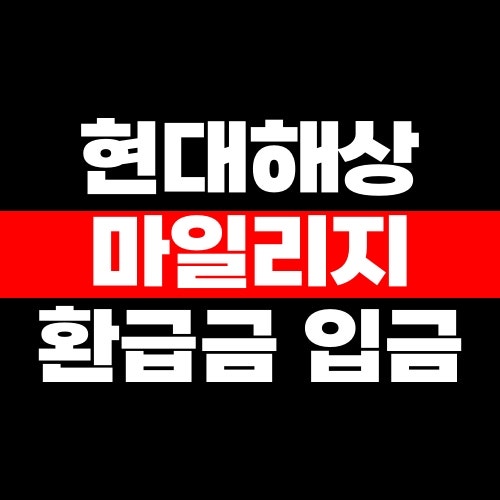 현대해상 마일리지 환급금 입금 시기와 신청 방법 확인하기