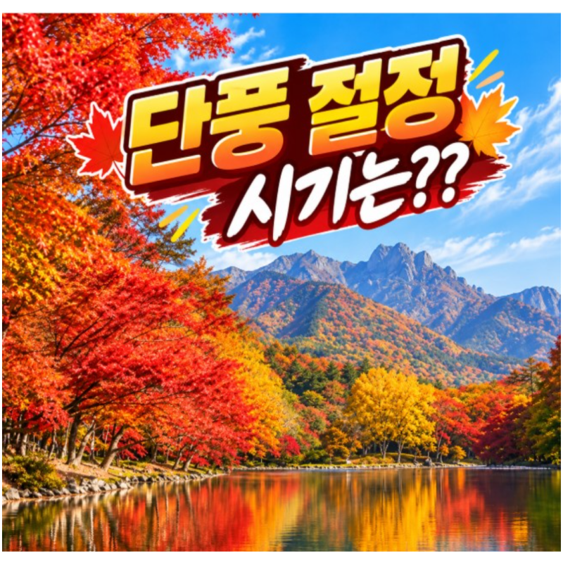 [2026 단풍 시기] 서울 경기 단풍 절정시기 언제?? 수도권 단풍명소 완벽 정리