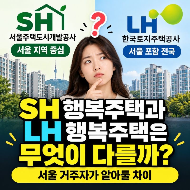 SH 행복주택과 LH 행복주택은 무엇이 다를까? 서울 거주자가 알아둘 차이