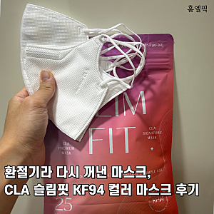환절기라 다시 꺼낸 마스크, CLA 슬림핏 뉴 KF94 컬러 마스크 후기