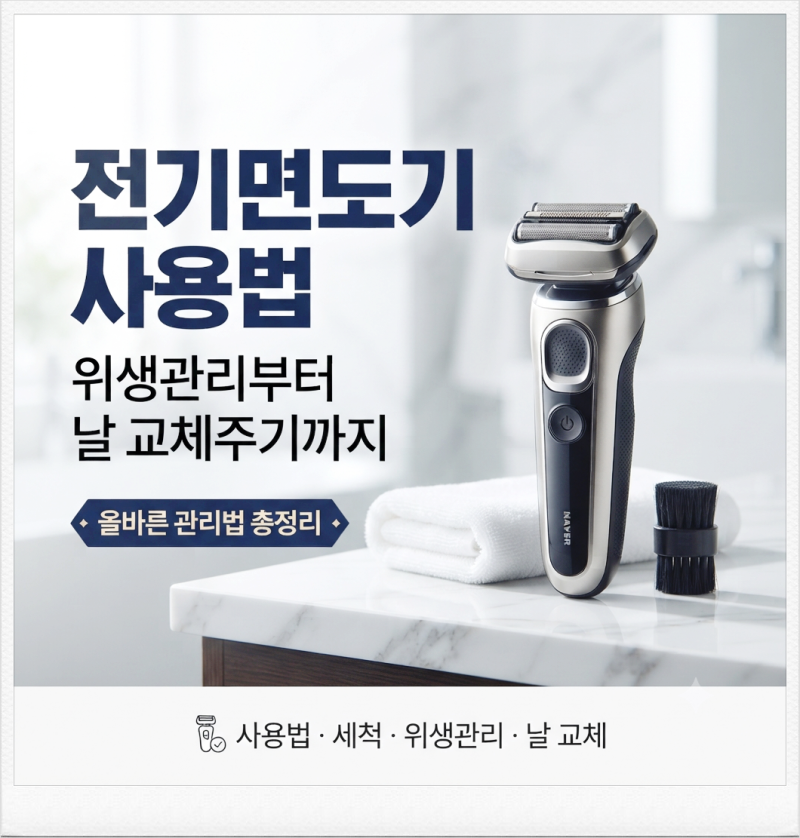 전기면도기 날은 언제 교체할까? 사용법·세척·위생관리 꿀팁
