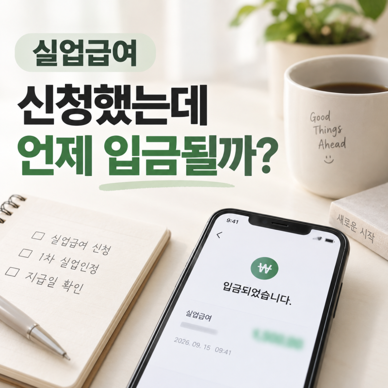 실업급여 첫 지급일, 신청하면 언제 입금될까?