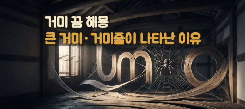 거미 꿈 해몽｜큰 거미·거미줄·거미에게 물리는 꿈, 행운과 불안이 함께 나타나는 이유
