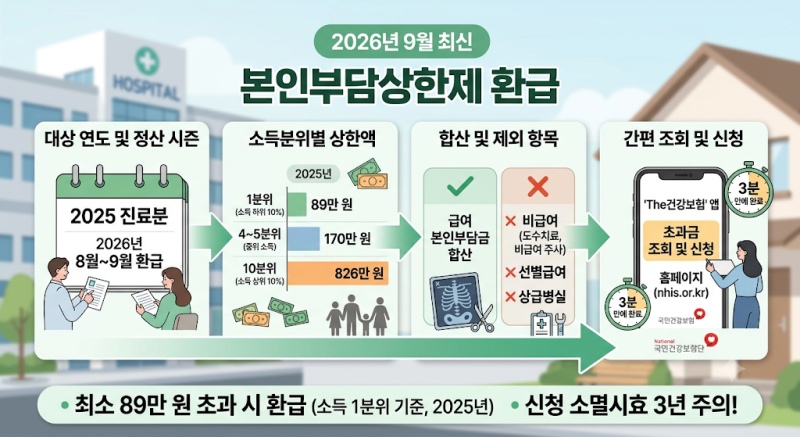 2026년 9월 최신 본인부담상한제 사후환급금 총정리 (조회부터 신청까지)