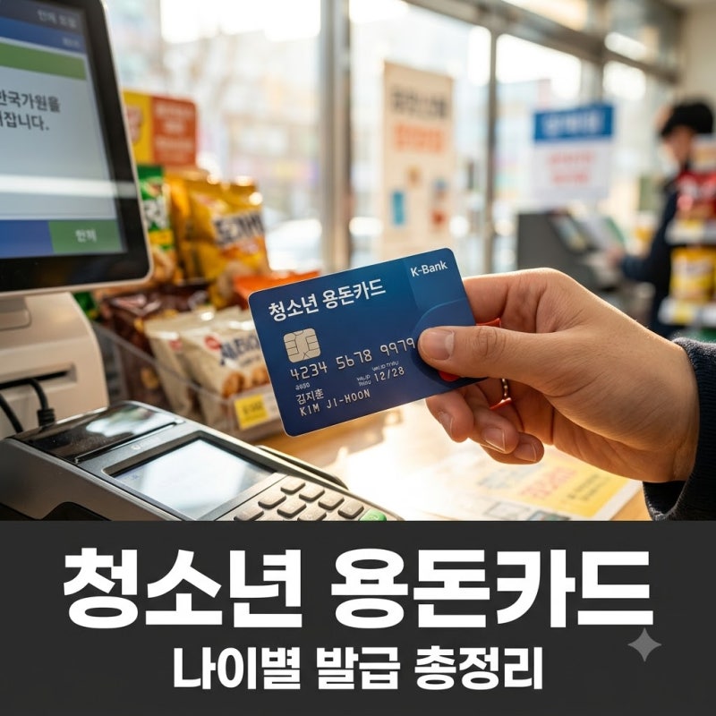 청소년체크카드 나만 몰랐던 나이별 발급 한도 차이