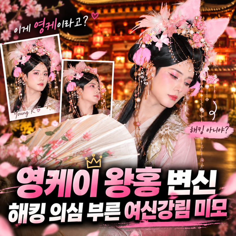 영케이 왕홍 변신 해킹 의심 부른 여신강림 미모