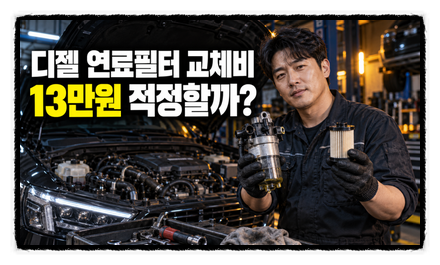 디젤 연료필터 교체비 13만 원, 카트리지만 갈면 얼마?