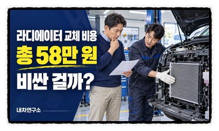 자동차 라디에이터 교체 비용 58만 원, 부동액·공임 따로면 비싼 걸까?