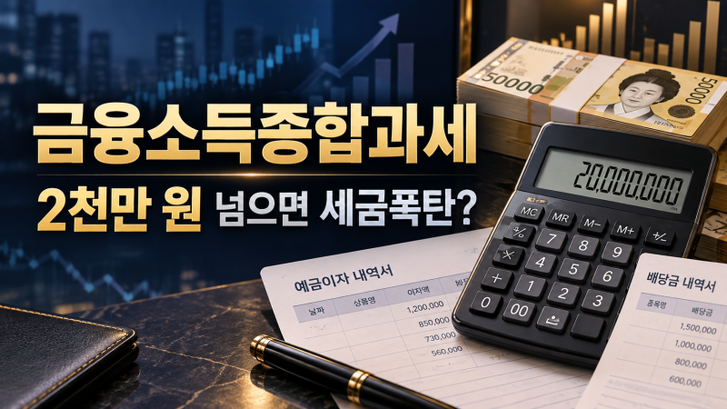 # 금융소득종합과세 2천만 원 넘으면 세금폭탄? 직접 알아보니