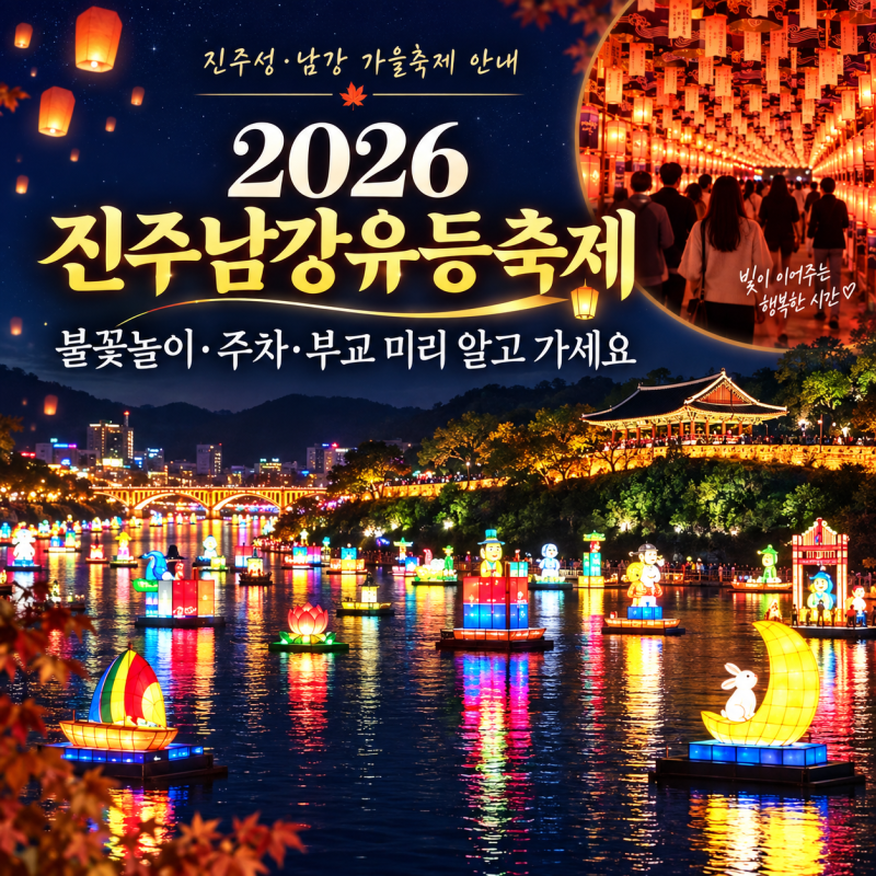 2026 진주남강유등축제 일정, 불꽃놀이·주차·부교 미리 알고 가세요