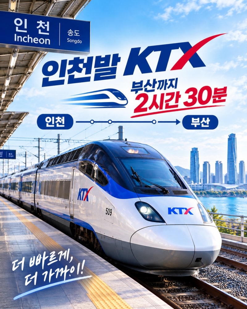 서울역·광명역 안 가도 된다! 인천발 KTX 노선도·소요시간·수혜지역 완벽 분석