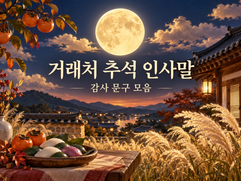 거래처 추석 인사말 문구｜명절 감사인사와 선물 메시지