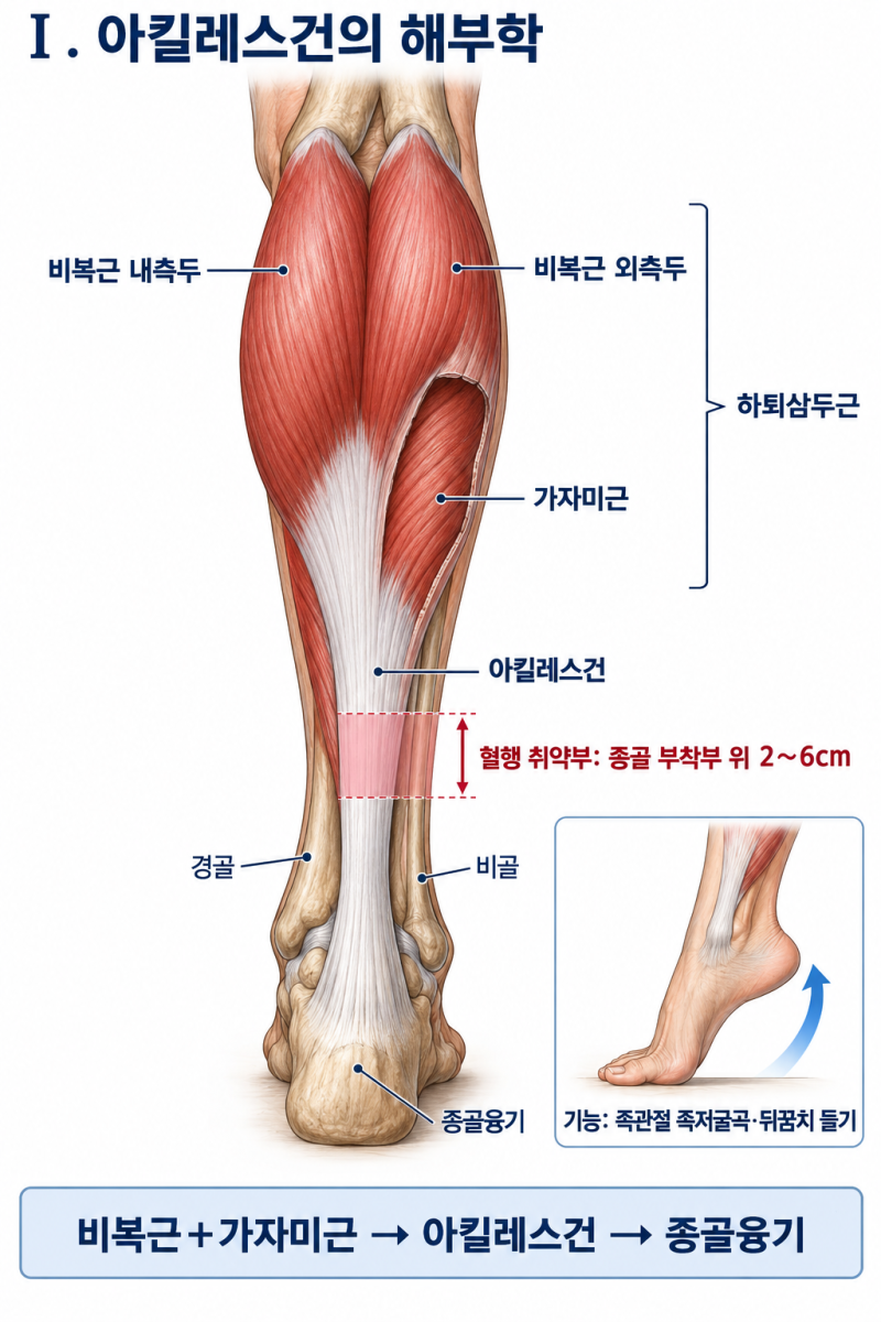 의학이론 제4편 하지ㅣ6. 아킬레스건 손상과 발뒤꿈치 통증