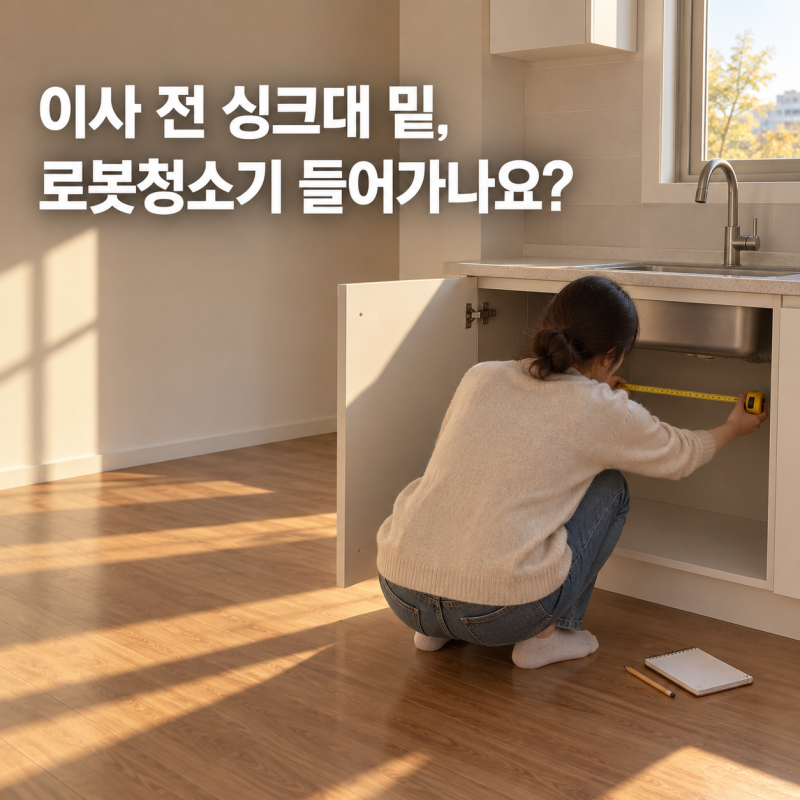 직배수 로봇청소기 설치는 깊이 60cm부터입니다 — 입주 전 가전을 한꺼번에 들이는 집의 신....