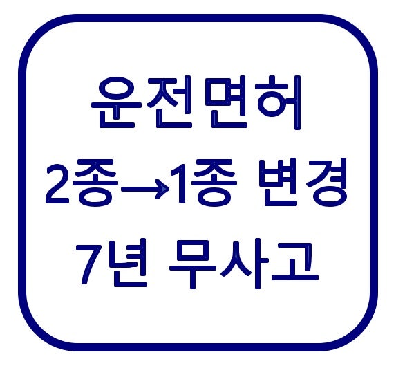 운전면허 2종→1종 변경｜7년 무사고 조건, 내 명의 차 없어도 가능?