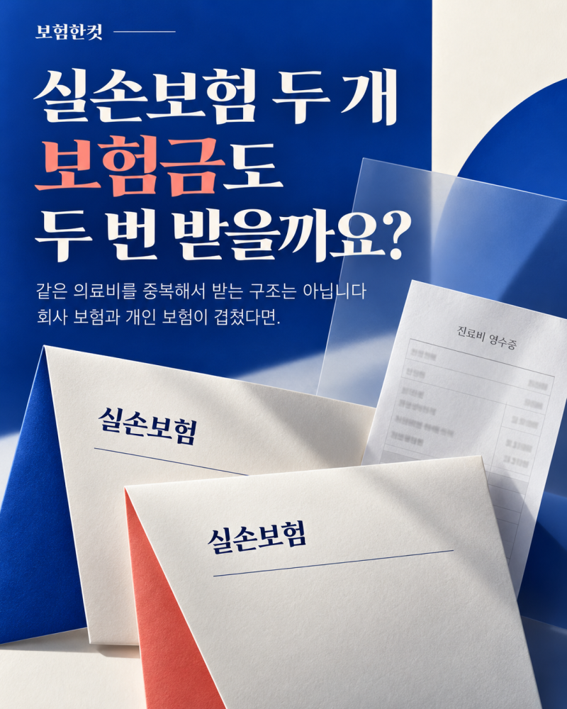 실손보험이 두개인데, 보험금도 두번 받을 수 있나요?