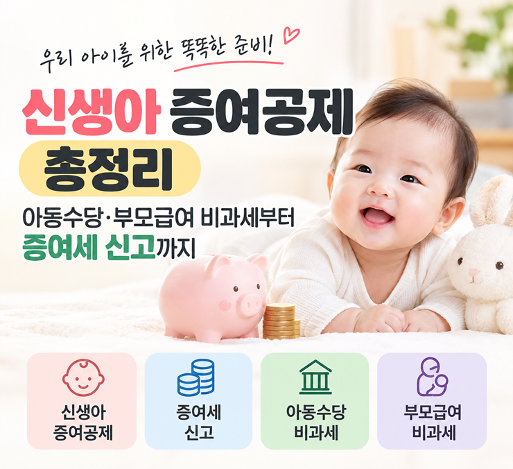 신생아 증여세 총정리(아동수당·부모급여 비과세부터 신고까지)